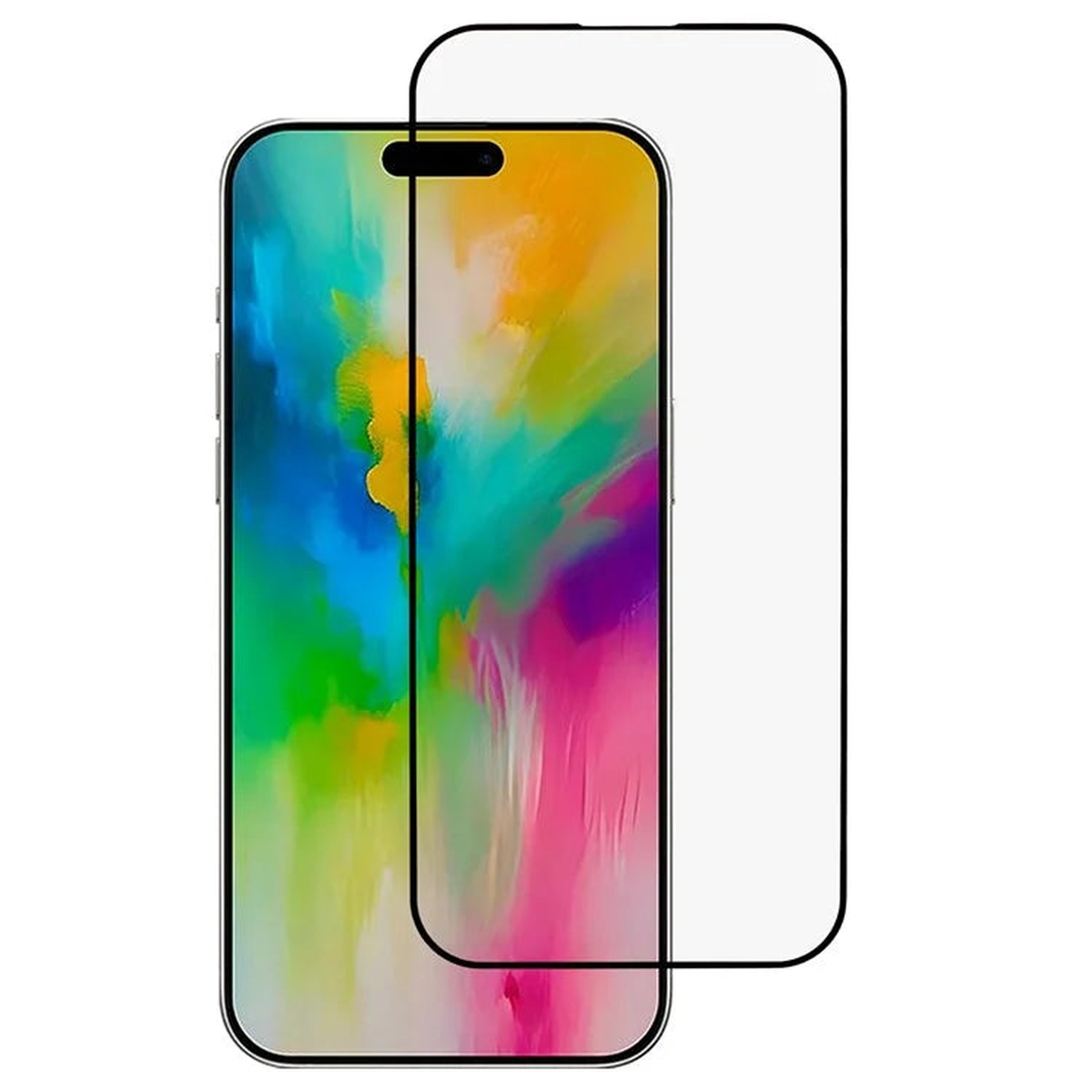 D Pro For iPhone 16 Pro Tempered Glass Full Screen Protector Silk Printing HD Clear