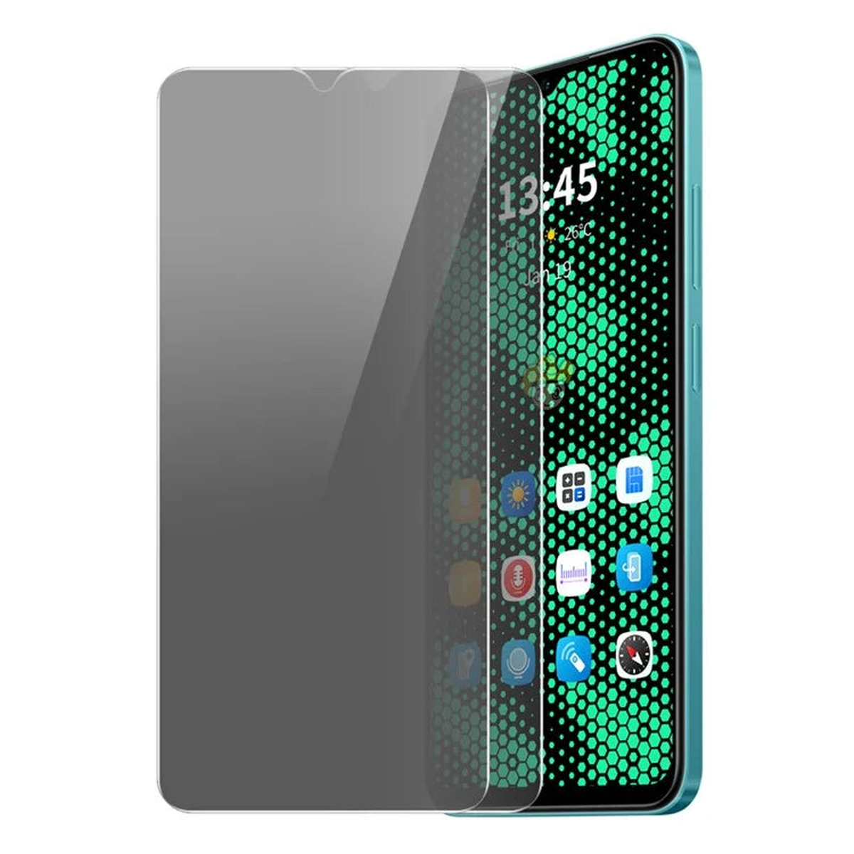 ENKAY HAT PRINCE 2Pcs For itel A70 Privacy Screen Protector 28-Degree Anti-Spy